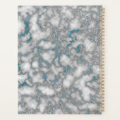 Wit Blauw Marmer Planner (Achterkant)