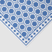 Wit Blauw Modern Been Inlegwerk Decoupage Papier (Detail)