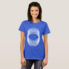 Wit Blauw Moderne Cirkels 4Alex T-shirt