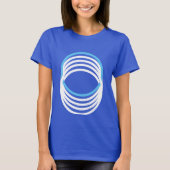 Wit Blauw Moderne Cirkels 4Alex T-shirt (Voorkant)
