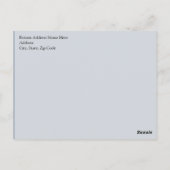 Wit/blauw Nautisch ankersymbool Briefkaart (Achterkant)