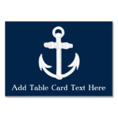 Wit/blauw Nautisch ankersymbool Kaart (Voorkant)