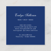 Wit blauw porselein vlinder logo visitekaartje (Achterkant)