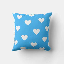 Wit Blauw Schattig Cozy Modern Romantisch Chic Har Kussen