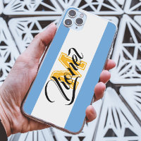 wit & blauw Stripe kleurig Eigen monogram