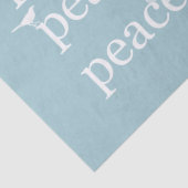 Wit Blauw Vrede inspirerend citaatvogels Tissuepapier (Detail)