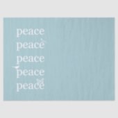 Wit Blauw Vrede inspirerend citaatvogels Tissuepapier (Voorkant)