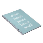 Wit Blauw Vrede inspirerende Vlinder Vlinder Notitieboek (Rechterzijde)