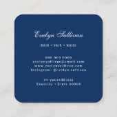 Wit blauw waterverf zeeschelp logo visitekaartje (Achterkant)