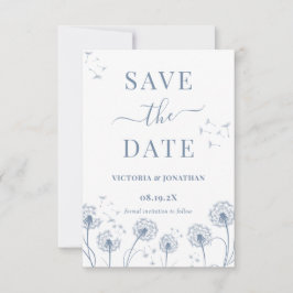 Wit Blauw Wildflower Boho Wedding Save The Date