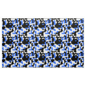 Wit Blauw Zwart Abstract Patroon Stof (Yard (91,4 cm))