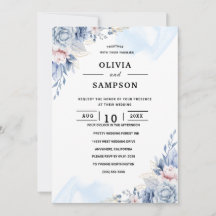 Wit blauwe elegante bruiloft