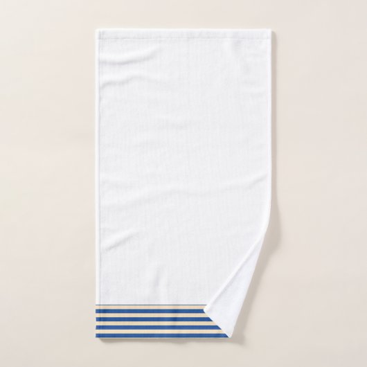 Wit + Blauwe Strepen Bad Handdoek (Handdoek)