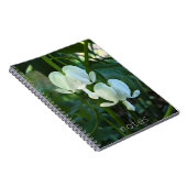 Wit Bloedend Hart Bloemig Notitieboek (Rechterzijde)