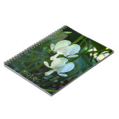 Wit Bloedend Hart Bloemig Notitieboek (Linkerzijde)