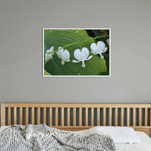Wit Bloedend Hart Bloemig Perfect Poster