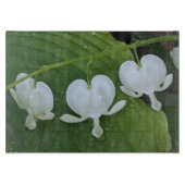 Wit Bloedend Hart Bloemig Snijplank (Voorkant)