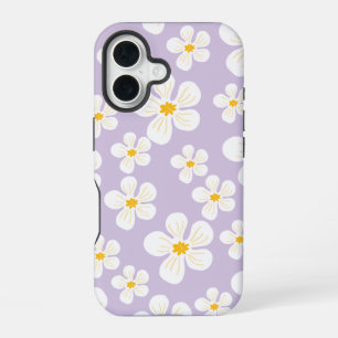 Wit Bloem Ontwerp Otterbox iPhone 16 Hoesje