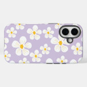 Wit Bloem Ontwerp Otterbox iPhone 16 Hoesje (Achterkant (horizontaal))