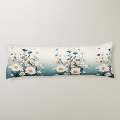 Wit Bloemblauw Lichaamskussen (Achterkant)