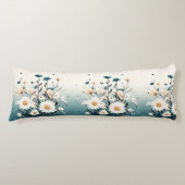 Wit Bloemblauw Lichaamskussen (Voorkant)