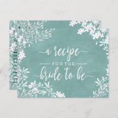 Wit Bloemen elke kleur bruid bruiloft recept Kaart (Voorkant / Achterkant)