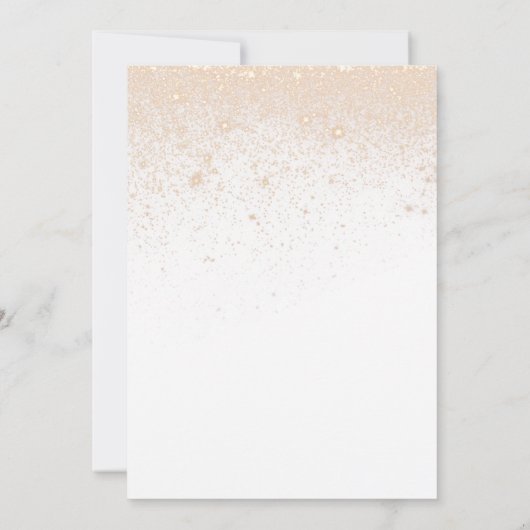 Wit Bloemen Goud Zwart Jurk Quinceanera Verjaardag Kaart (Achterkant)