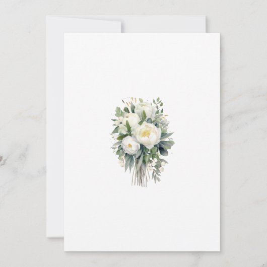 Wit Bloemen Groen Botanisch Zoet Zestien 16 Kaart (Achterkant)