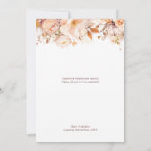 Wit  Bloemen Herfst Baby shower Kaart (Achterkant)