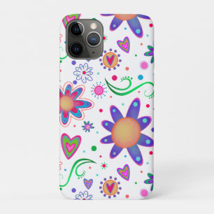 Wit Bloemen Leuk Patroon Girly Inspirivity Case-Mate iPhone Case