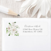 Wit bloemen retouradreslabel 2 etiket (Insitu)