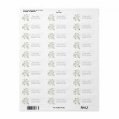 Wit bloemen retouradreslabel 2 etiket (Full Sheet)