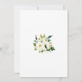 Wit Bloemen Swash Wit Bruiloft Detail II Kaart (Achterkant)