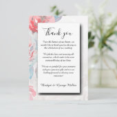 wit Bloemen waterverf wildflower roos bruiloft Bedankkaart (Staand voorkant)