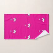 Wit bloemend herhalend hete roze        bad handdoek (Handdoek)