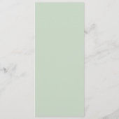 wit bloemengroen bruiloft menu (Achterkant)