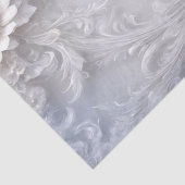 Wit bloemenweefsel papier (Detail)