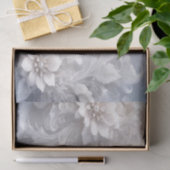 Wit bloemenweefsel papier (Geschenk)