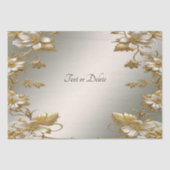 Wit Bloemgoud Weefselpapier Tissuepapier (Voorkant)