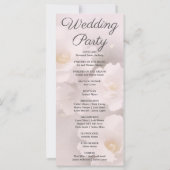 Wit bloemig en lichtroze trouwprogramma (Achterkant)