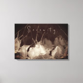 wit bloemig gespannen canvas print (Voorkant)