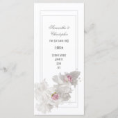 Wit-bloemkool, huwelijksprogramma voor bouquet programmakaart (Voorkant)