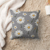 Wit bloemkussen met geel centrum kussen (Deken)