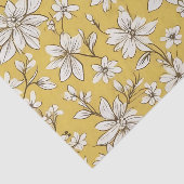 Wit bloemmotief Elegant Tissuepapier (Detail)