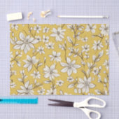 Wit bloemmotief Elegant Tissuepapier (Craft)