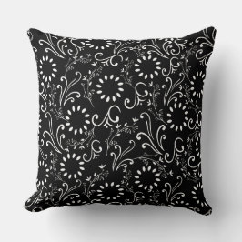 Wit bloemmotief naadloos patroon grafisch  kussen