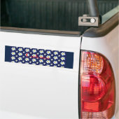 Wit Bloemmotief Thunder_Cove Bumpersticker (Op Truck)