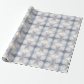 Wit bloemmotief verpakkings papier (Uitgerold)
