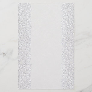 wit bloemsieraad briefpapier