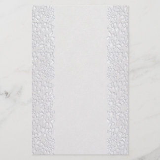 wit bloemsieraad briefpapier